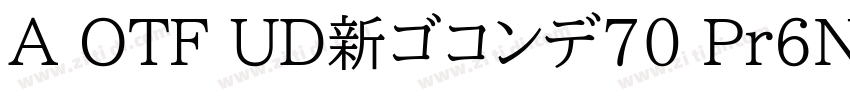 A OTF UD新ゴコンデ70 Pr6N字体转换